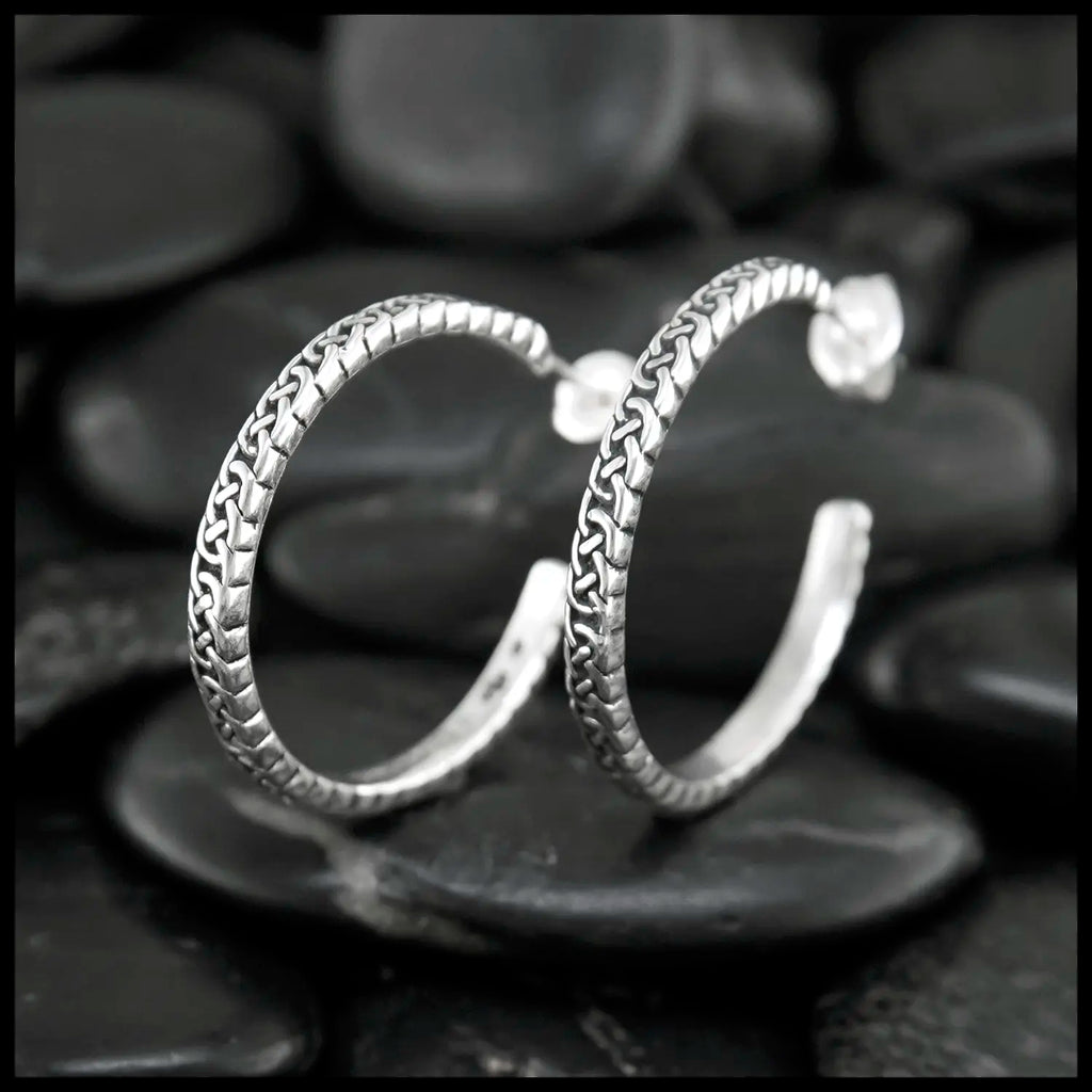Josephine's Knot Hoop Earrings in Sterling Silver
