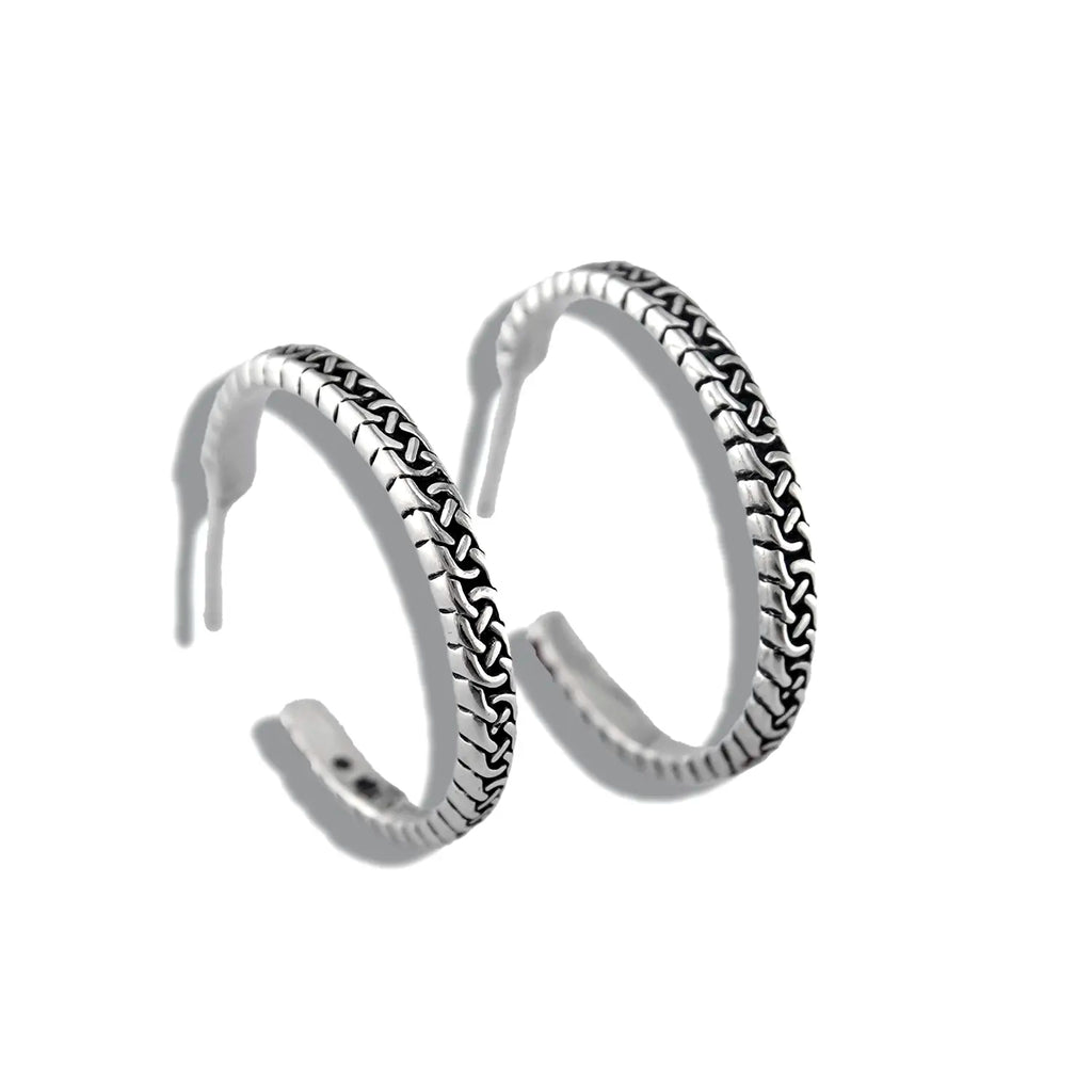 Josephine's Knot Hoop Earrings in Sterling Silver