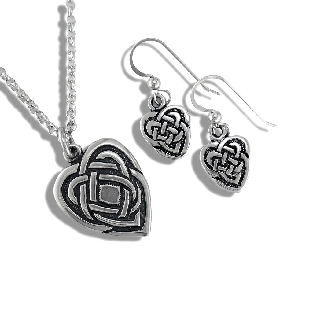 Maggie's Heart Pendant and Earring Set