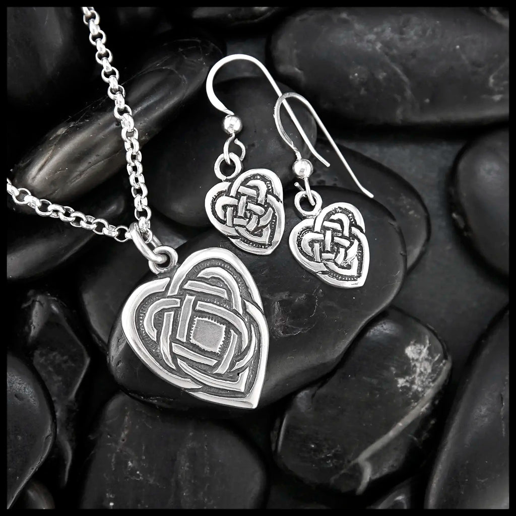Maggie's Heart Pendant and Earring Set