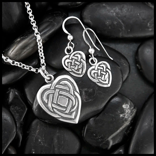 Maggie's Heart Pendant and Earring Set