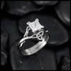Interlocking Wedding Set With 1ct Princess Cut Lab Grown Diamond