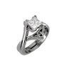 Interlocking Wedding Set With 1ct Princess Cut Lab Grown Diamond