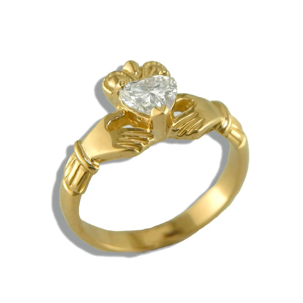 Heritage Claddagh Moissanite & Diamond Wedding Set