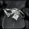 Interlocking Wedding Set With 1ct Princess Cut Lab Grown Diamond