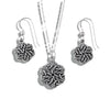 Ballybunion Knot Pendant and Earring Set in Sterling Silver