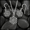 Ballybunion Knot Pendant and Earring Set in Sterling Silver