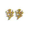 Scottish Thistle Post Earrings in Gold