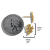 Scottish Thistle Post Earrings in Gold