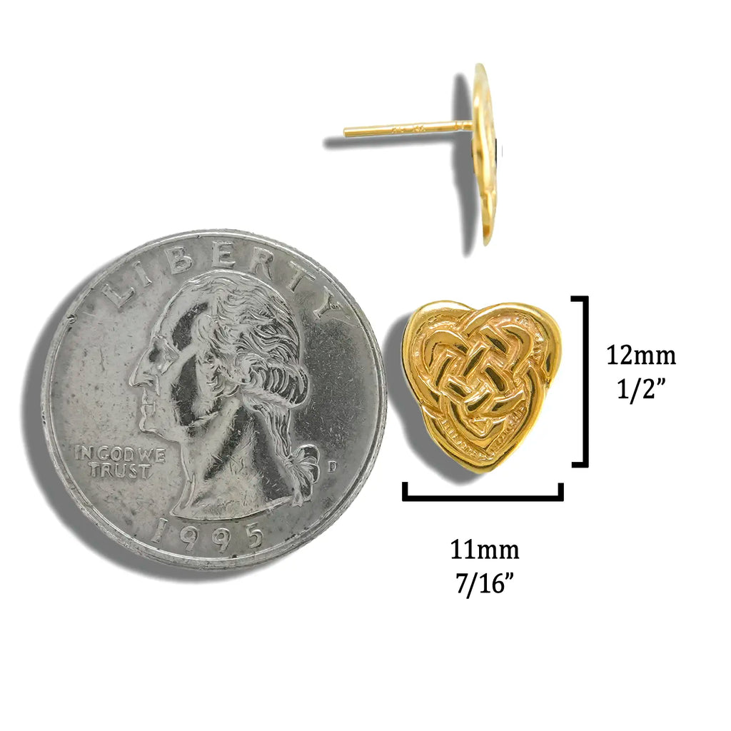 Gold Maggie's Heart Earrings
