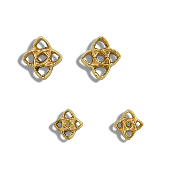 Starlight Knot Post Earrings in Gold