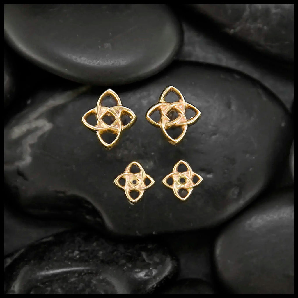 Starlight Knot Post Earrings in Gold