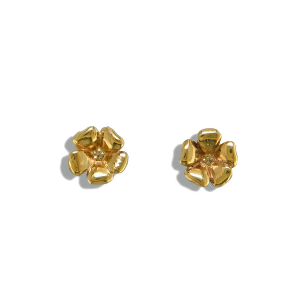 Bryn's Blossom Post Earrings in 14K Gold