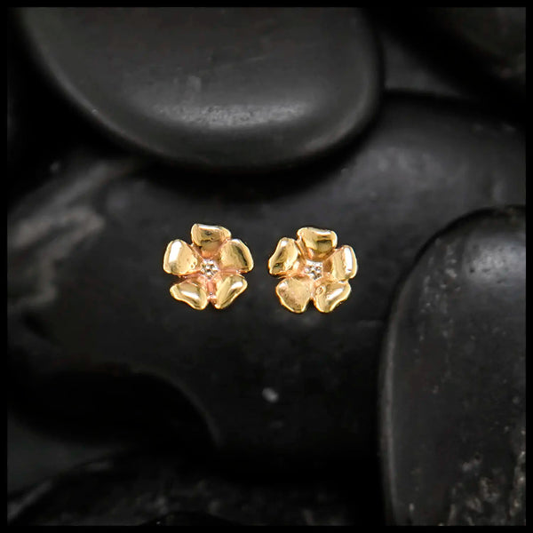 Bryn's Blossom Post Earrings in 14K Gold