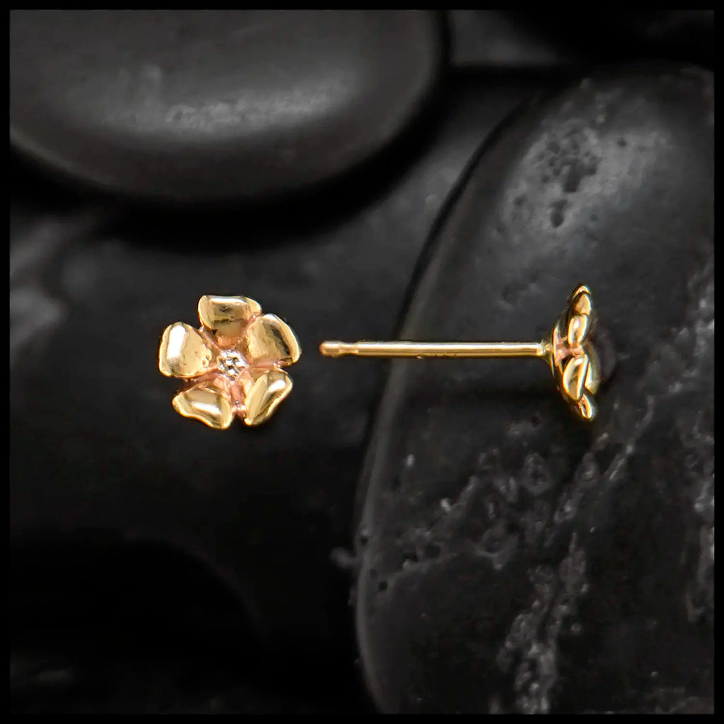 Bryn's Blossom Post Earrings in 14K Gold