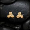 Triskele Post Earrings in Gold