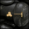 Triskele Post Earrings in Gold