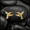 Hummingbird Post Earrings in 14K Gold