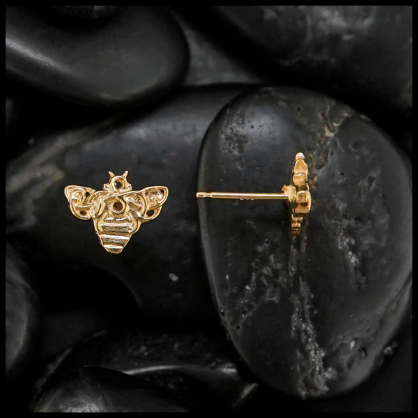 Hummingbird Post Earrings in 14K Gold