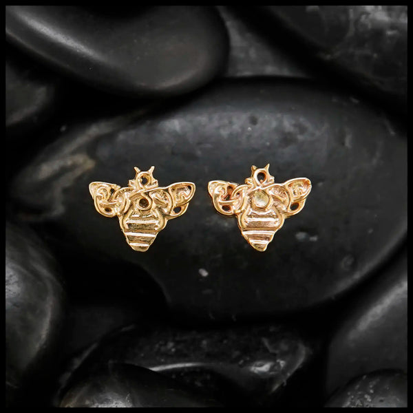 Hummingbird Post Earrings in 14K Gold