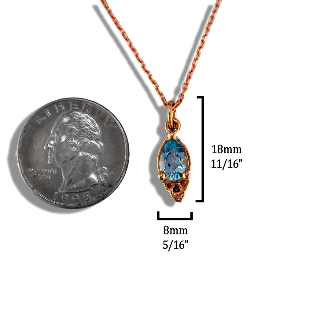 Aquamarine Goddess Set in 14K Rose Gold