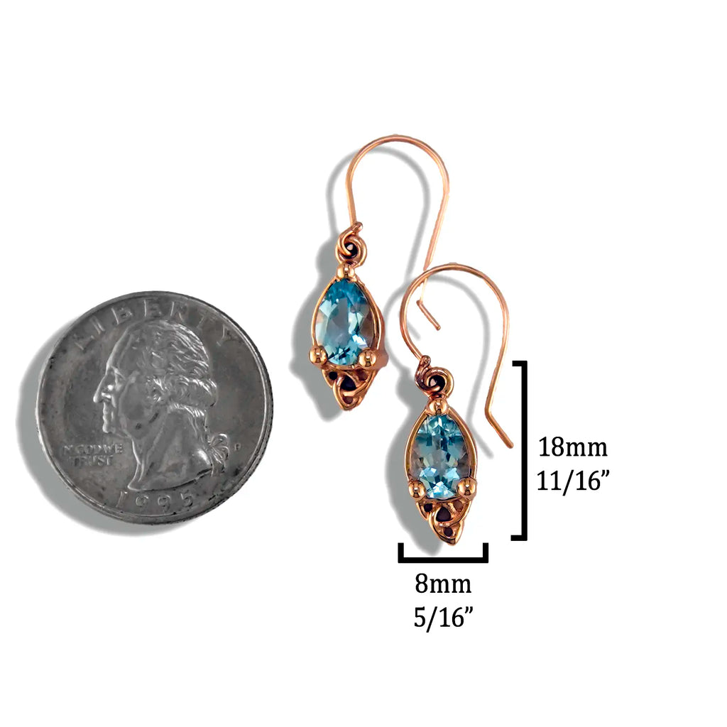 Aquamarine Goddess Set in 14K Rose Gold