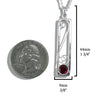 Rhodolite Garnet Frame Pendant in Sterling Silver