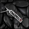 Rhodolite Garnet Frame Pendant in Sterling Silver
