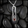 Rhodolite Garnet Frame Pendant in Sterling Silver