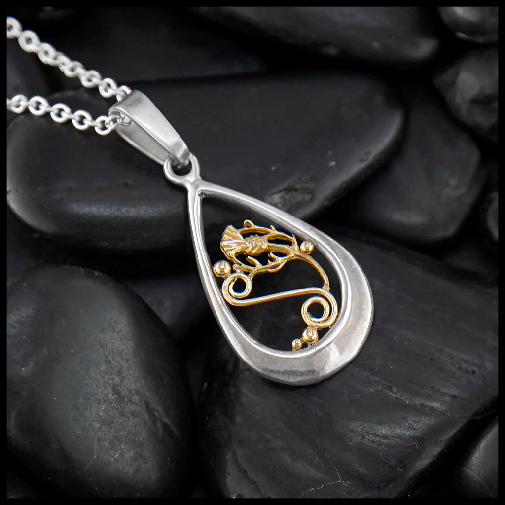 Teardrop Pendants with Thistle, Shamrock, or Trinity Knot