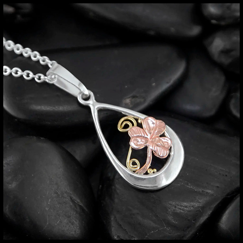 Teardrop Pendants with Thistle, Shamrock, or Trinity Knot