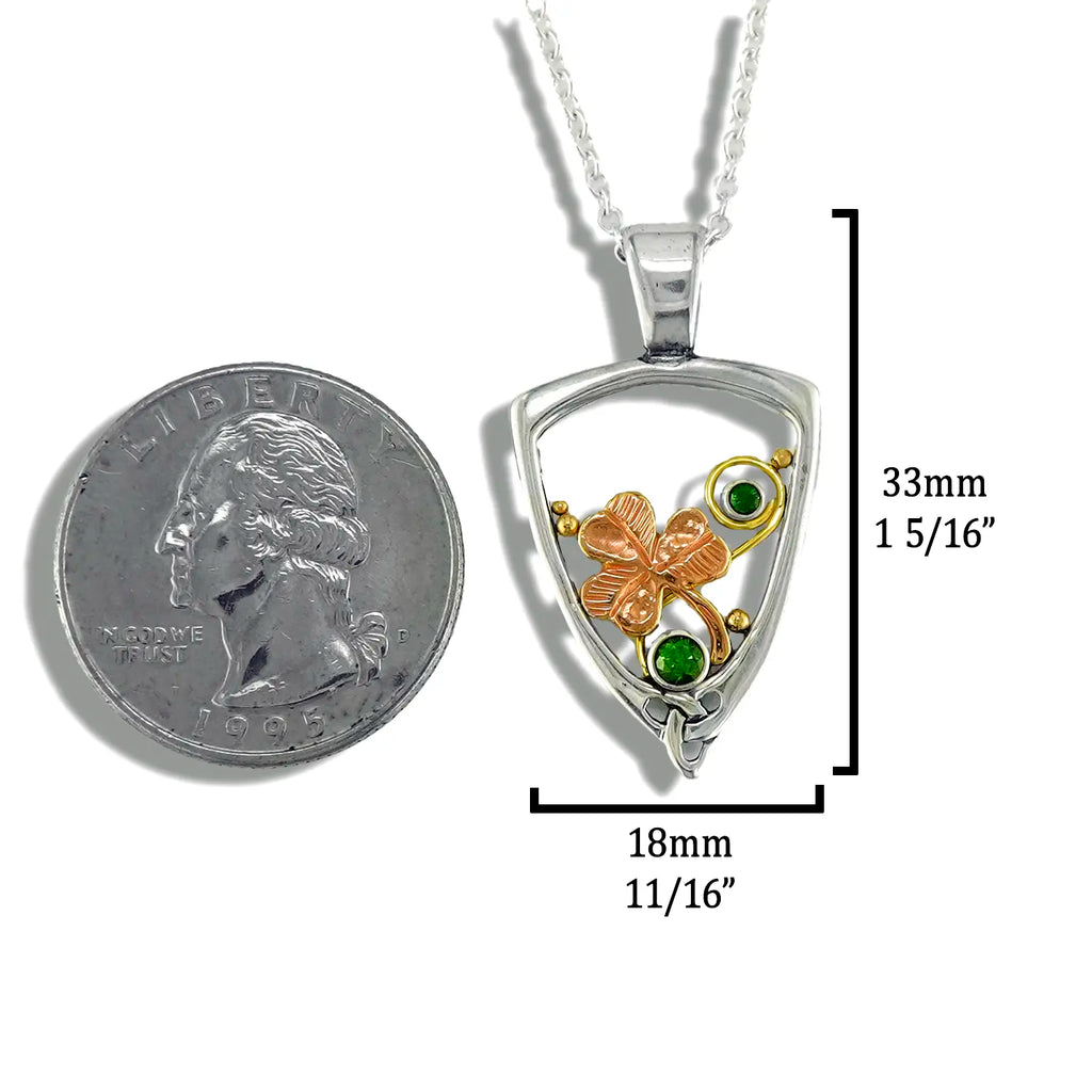 Pendant with Shamrock and Tsavorite