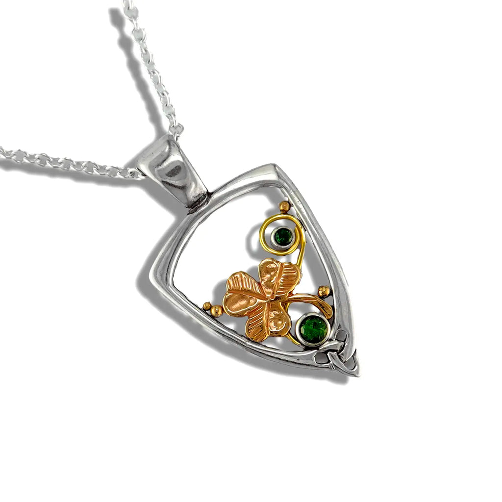 Pendant with Shamrock and Tsavorite