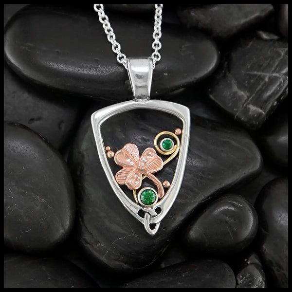 Pendant with Shamrock and Tsavorite