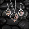 Tri-color Claddagh Pendant in Gold and Silver