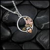 Tri-color Claddagh Pendant in Gold and Silver