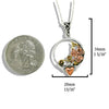 Tri-color Claddagh Pendant in Gold and Silver