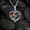 Heart Pendants with Thistle, Shamrock, or Trinity Knot