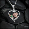 Heart Pendants with Thistle, Shamrock, or Trinity Knot