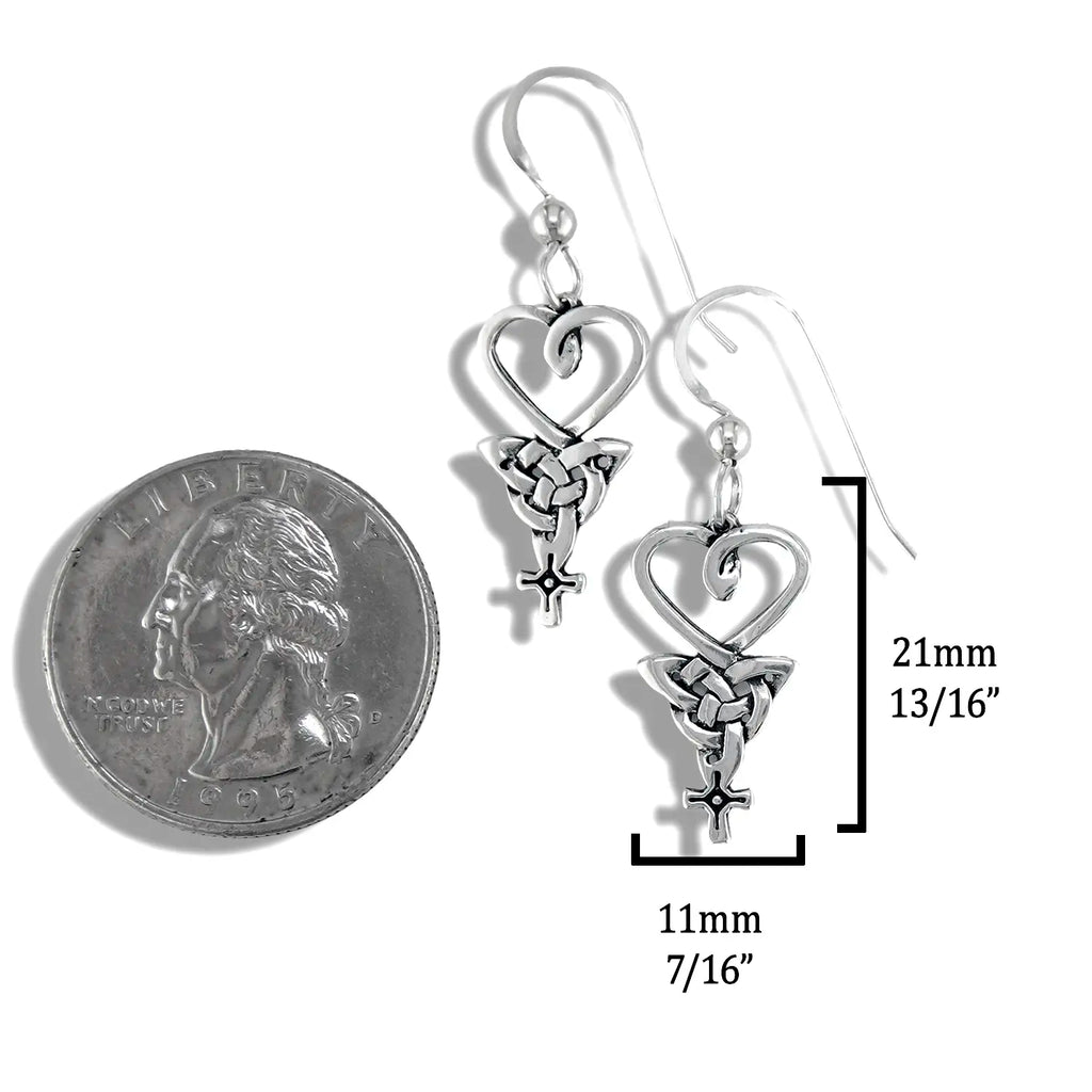 An Teor Celtic Heart Earrings