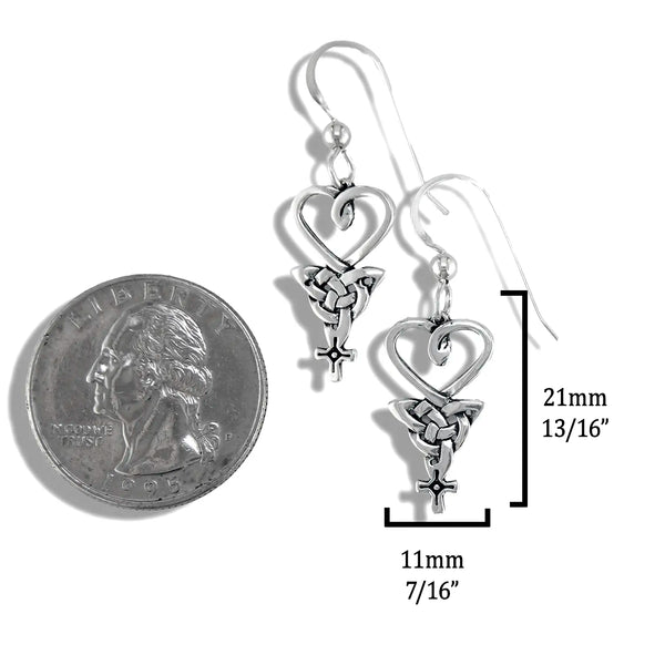 An Teor Celtic Heart Earrings