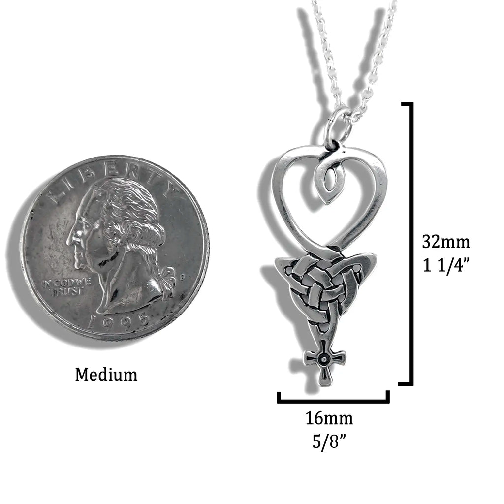 An Teor Celtic Heart Pendant- Medium