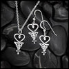 An Teor Celtic Heart Pendant and Earrings