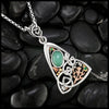 Custom Aventurine Pendant with Tsavorite and Gold accents