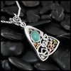 Custom Aventurine Pendant with Tsavorite and Gold accents