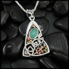 Custom Aventurine Pendant with Tsavorite and Gold accents