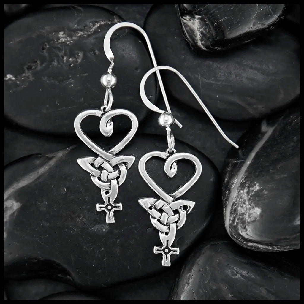 An Teor Celtic Heart Earrings