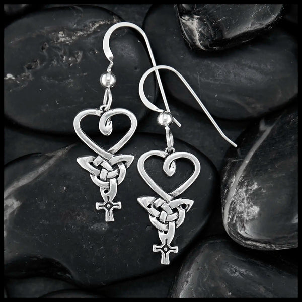 An Teor Celtic Heart Earrings