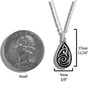 Celtic Spiral Drop Pendant- Small