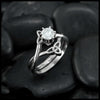 Interlocking Wedding Set With 1/2ct Princess Cut Lab Grown Diamond